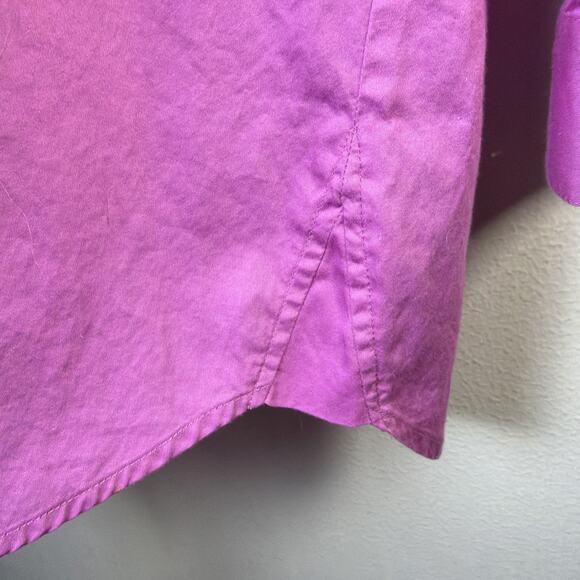 Chico's XL pink Button Up Shirt career business casual western farmhouse classic - Picture 3 of 11
